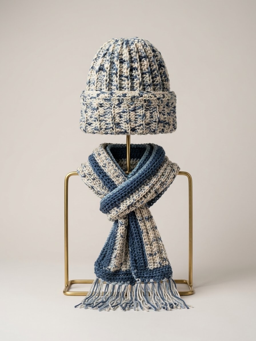 Marled Beanie & Scarf Set