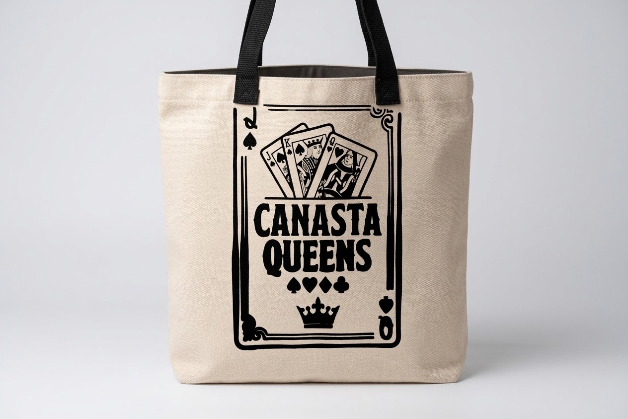 Canasta Queens Canvas Tote