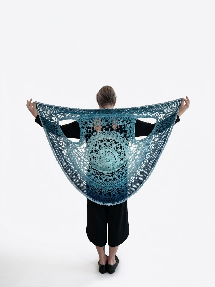 Ombre Lace Circle Shawl